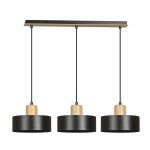 Emibig Suspension Luminaire Torin Acier Noir | Convient pour 3x E27 - Max 15W